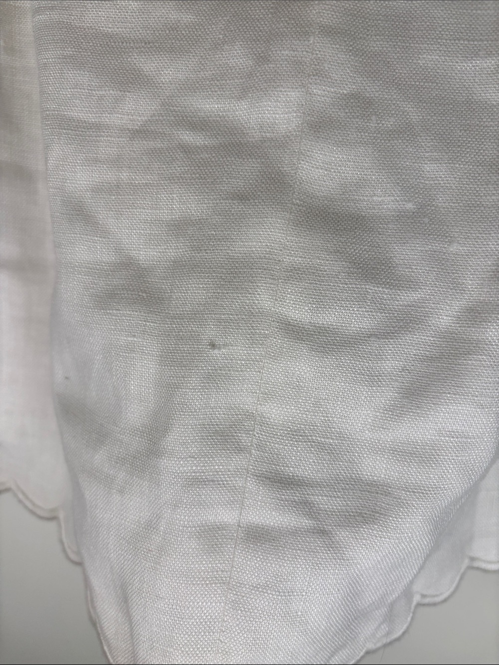 FARM Rio Roses Scallop Linen Crop Top – White – Size XS – NEW - Picture 13 of 13